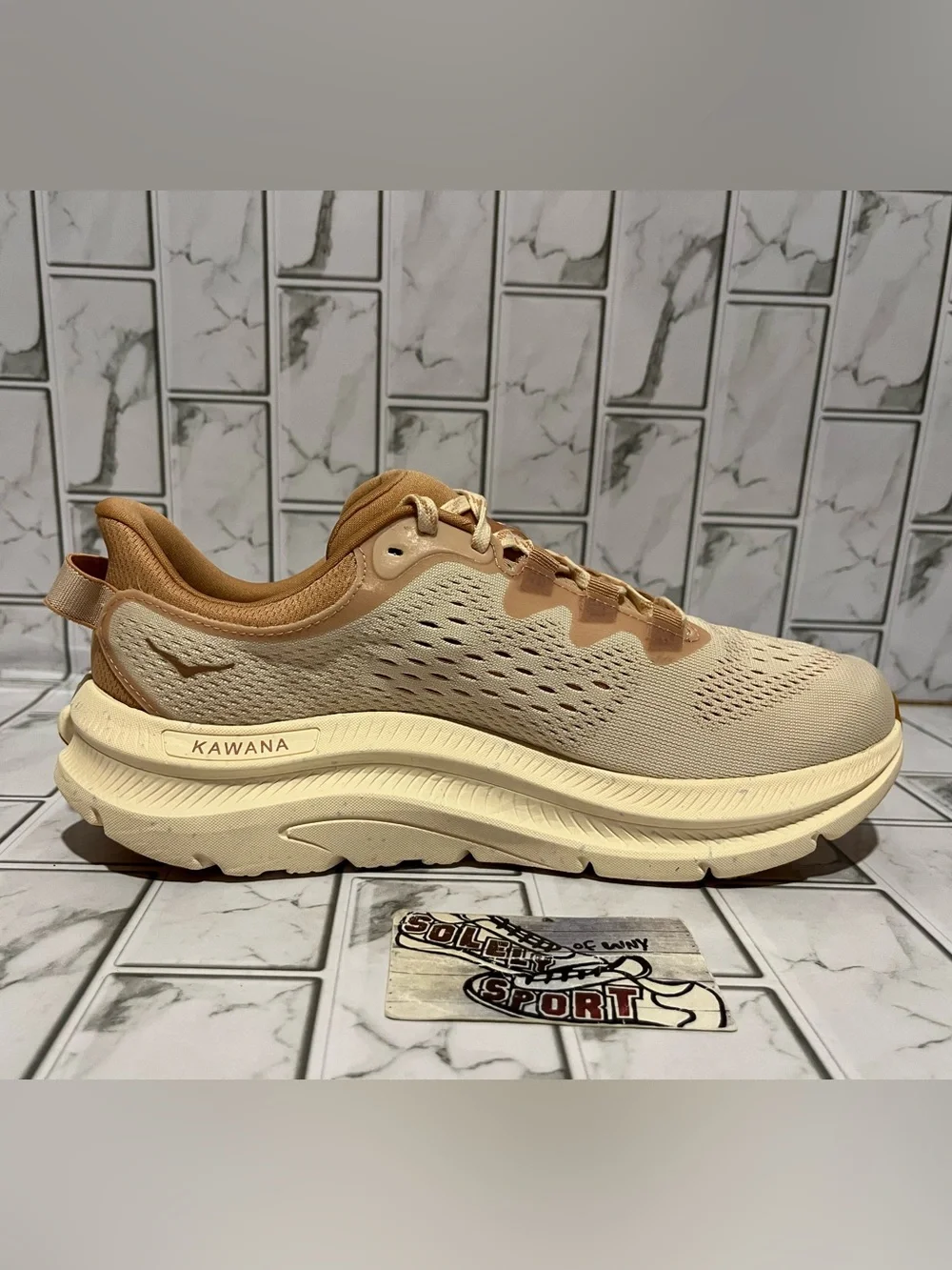 New Hoka One One Kawana 2 Running Training Walking Shoes Cream White Womens